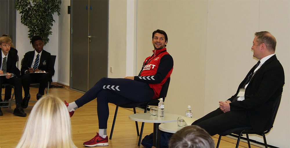 George Friend tells students – don’t limit your options – stick with your studies